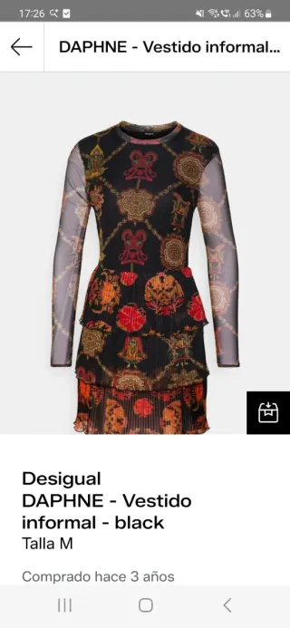 Vestido Desigual DAPHNE Talla M