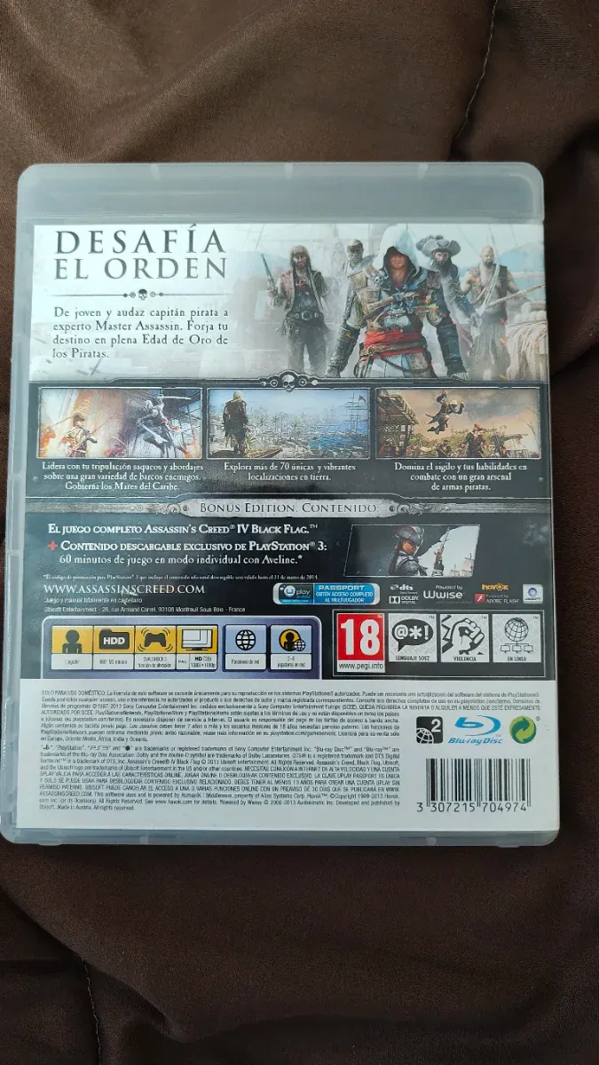 Assassin's Creed IV Black Flag PS3 carátula+ caja afbeelding 3