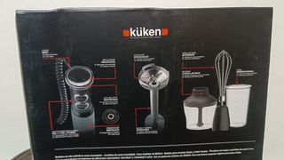 Batidora Brazo KUKEN 1500W Inox Accesorios Nueva -