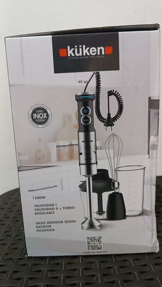 Batidora Brazo KUKEN 1500W Inox Accesorios Nueva -