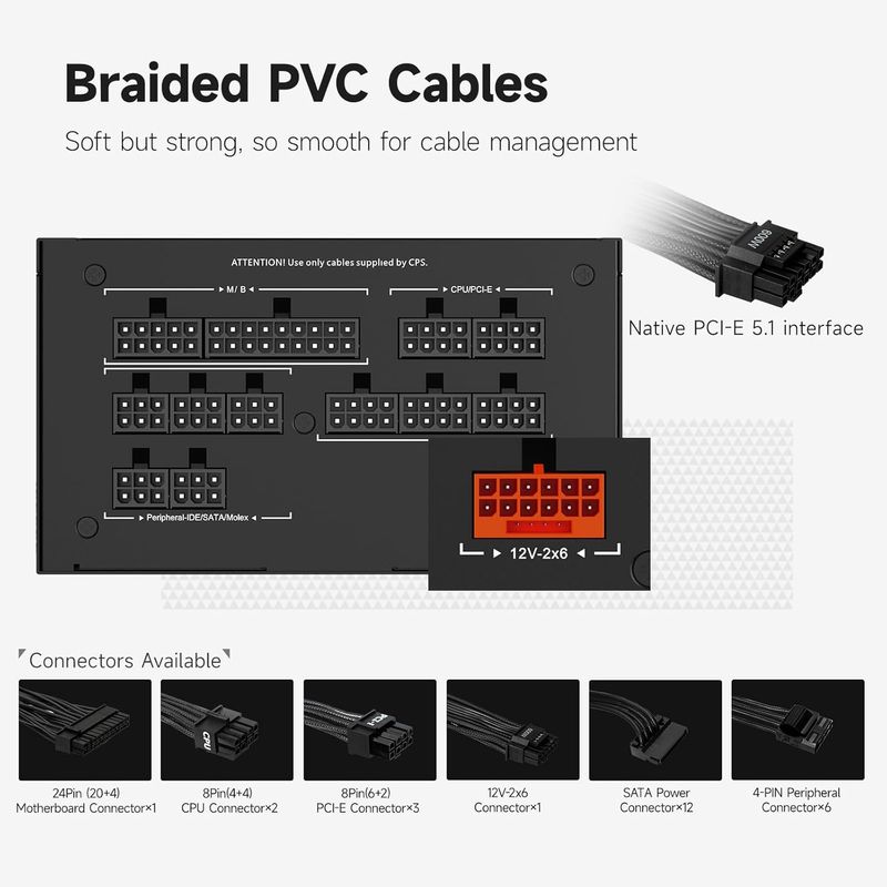 PCCOOLER CPS YS1000 Power Supply,#001084 afbeelding 2