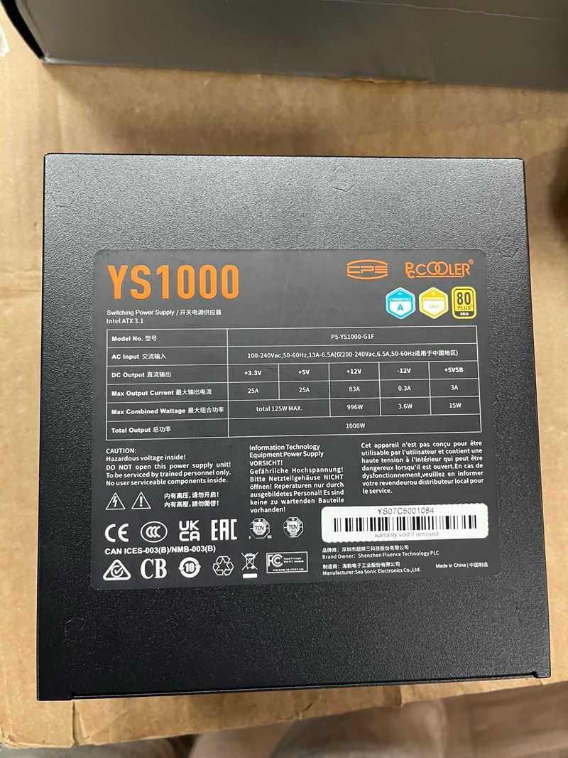 PCCOOLER CPS YS1000 Power Supply,#001084 afbeelding 16