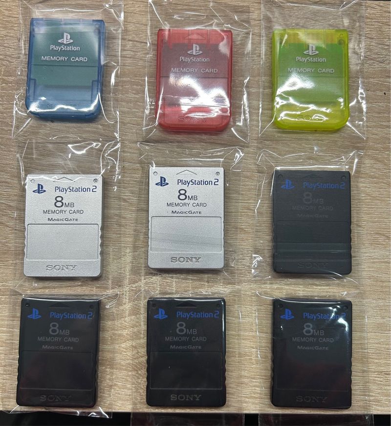 Paquete de 9 tarjetas de memoria para PlayStation 1 y 2