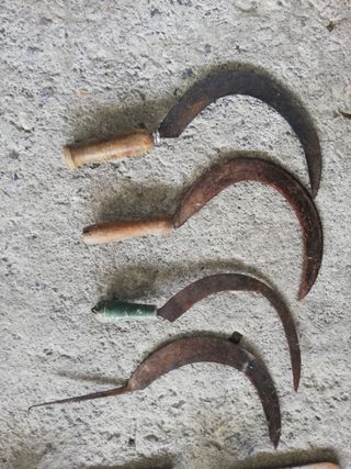 Herramientas de mano: picos, palas, azadas