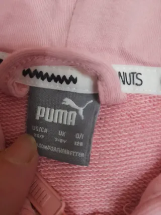 Sudadera Puma Niña Talla 7-8 Años Rosa