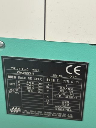 Máquina Bordadora Profesional Tajima