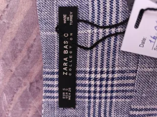 Falda Zara asimétrica cuadros