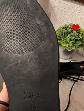 Sandalias Zara Planas Negras talla 40