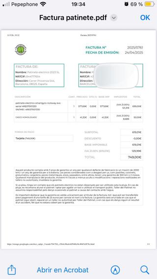 Patinete Eléctrico Smartgyro Rockway Evo