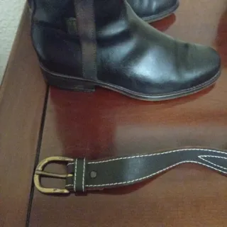 Cinturón de cuero repujado romerías  y trajes roci