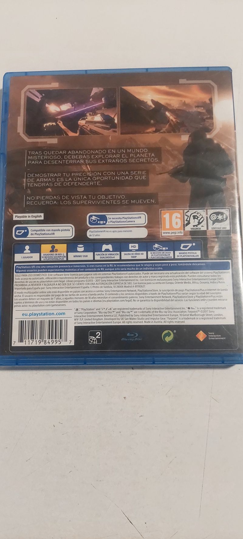 Farpoint PS4 VR (PlayStation 4) afbeelding 2