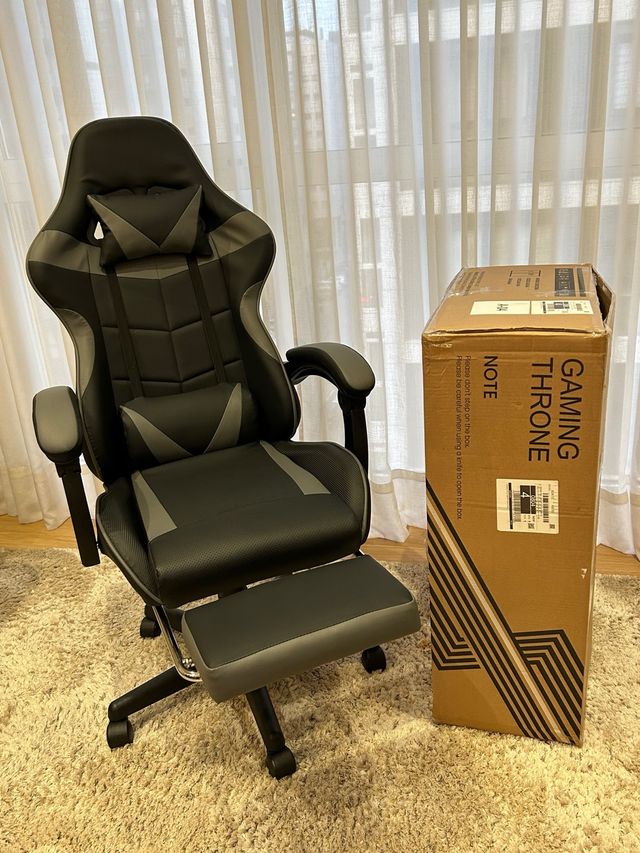 Silla Gaming Negra y Gris Nueva