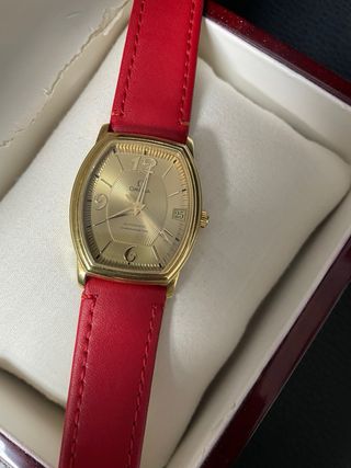 Reloj Omega Oro 18 k Automático con Correa Roja