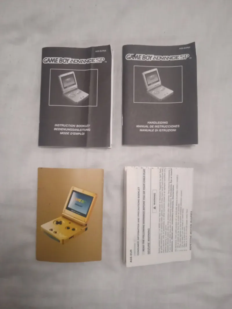 LOTE INSTRUCCIONES ORIGINALES GAME BOY ADVANCE SP