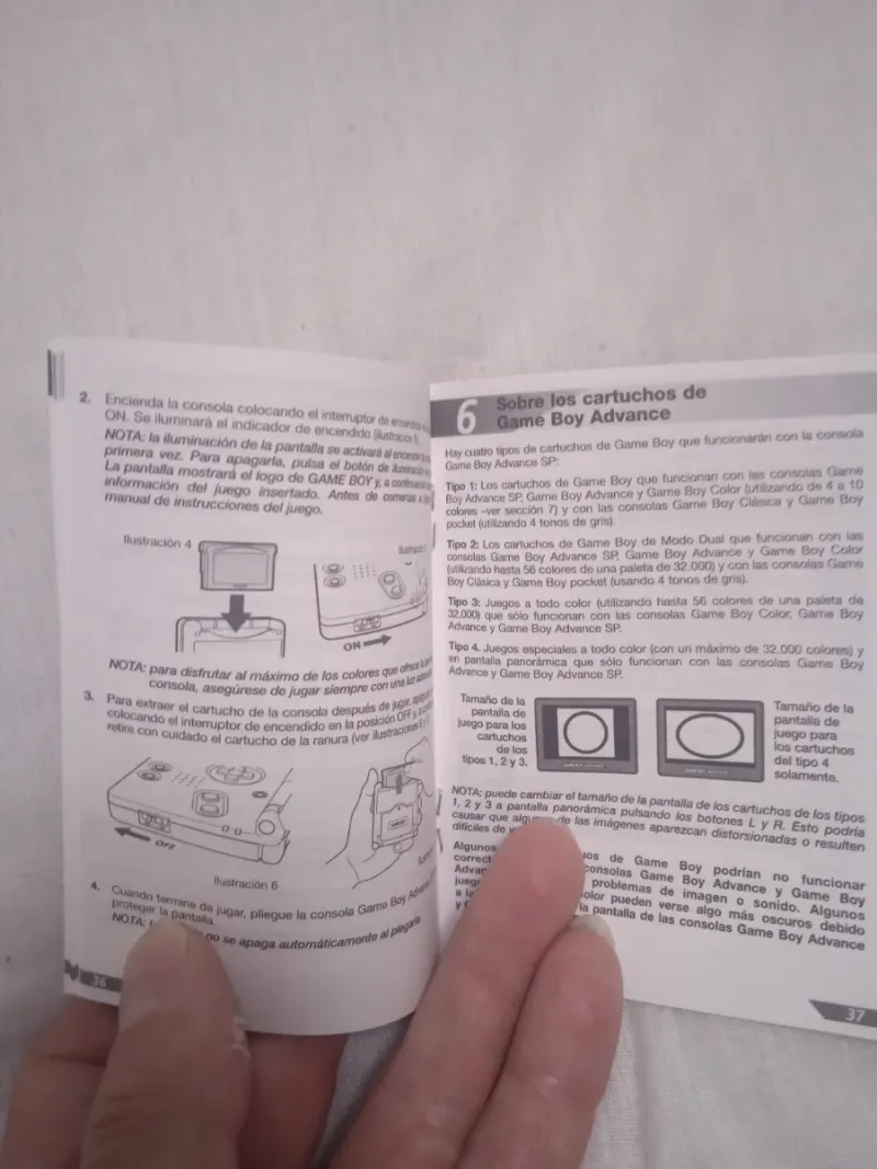 LOTE INSTRUCCIONES ORIGINALES GAME BOY ADVANCE SP afbeelding 4