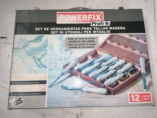 Juego 12 Gubias Madera Cuchillas Metal