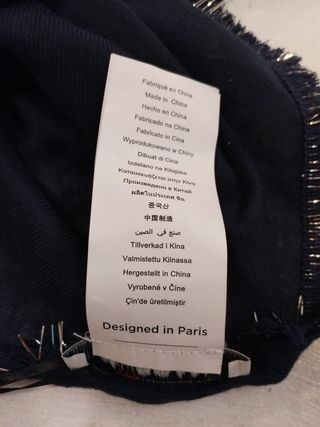 Pañuelo Morgan azul con etiqueta