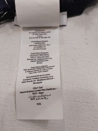 Pañuelo Morgan azul con etiqueta