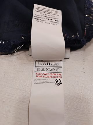 Pañuelo Morgan azul con etiqueta