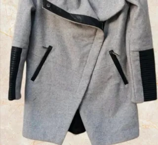 Abrigo largo Blazer gris vintage mujer