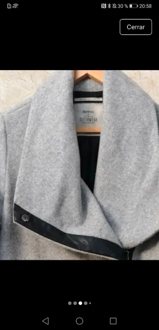 Abrigo largo Blazer gris vintage mujer