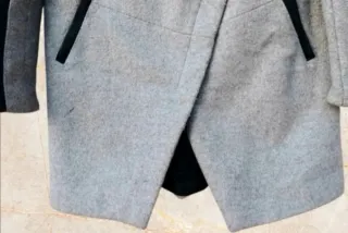Abrigo largo Blazer gris vintage mujer
