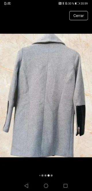 Abrigo largo Blazer gris vintage mujer