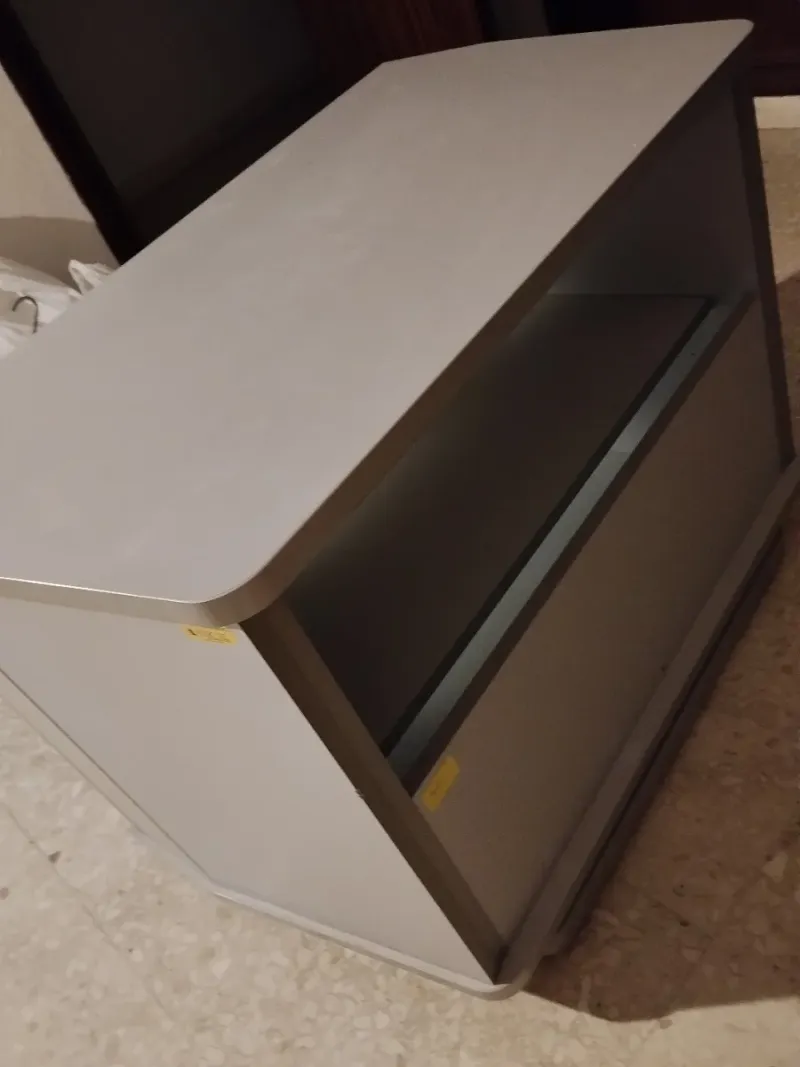 Mesa TV gris con puerta de cristal afbeelding 2