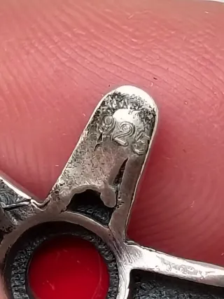 Anillo Estrella de Mar Plata 925 y Coral