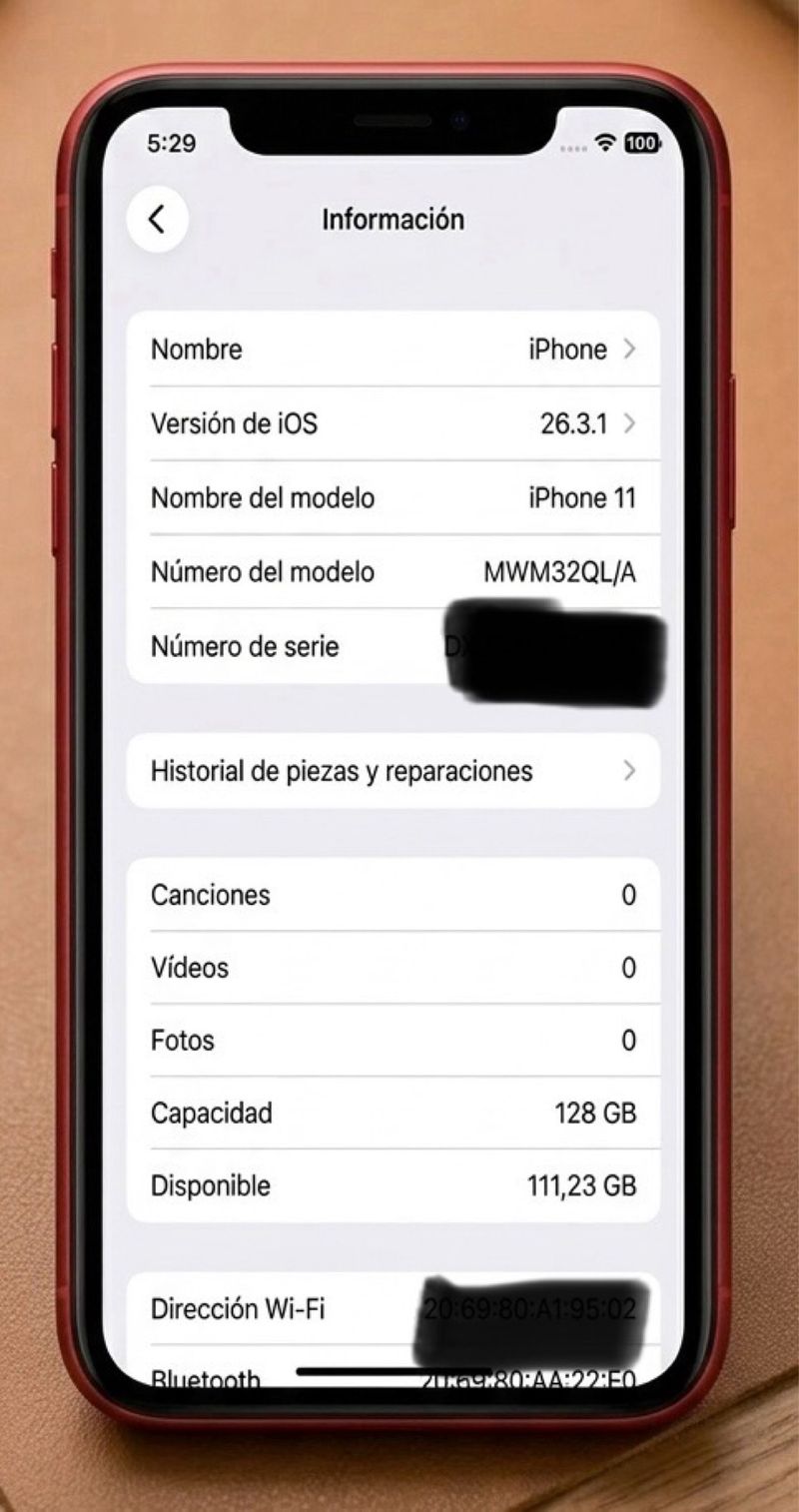 iPhone 11 128GB Rojo Batería 77% afbeelding 4