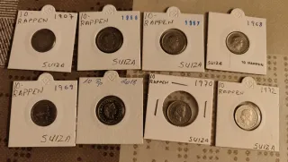 28 Monedas Suizas Suizas