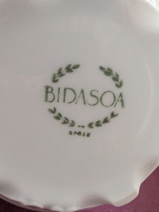 Tazas consomé y platos Bidasoa porcelana
