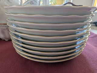 Tazas consomé y platos Bidasoa porcelana