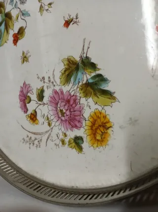 Bandeja cerámica vintage floral