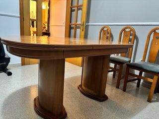 Mesa comedor madera con 3 sillas