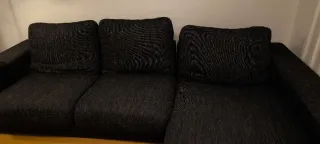 Sofá Chaiselongue Negro/Gris