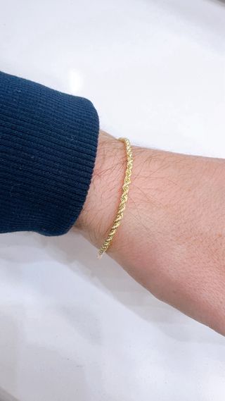 Bracciale funetta a corda in oro 9kt 375