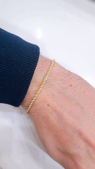 Bracciale funetta a corda in oro 9kt 375