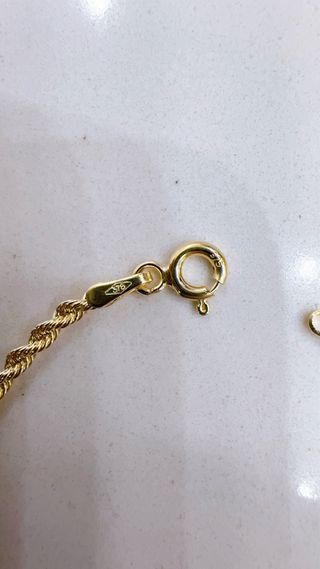 Bracciale funetta a corda in oro 9kt 375