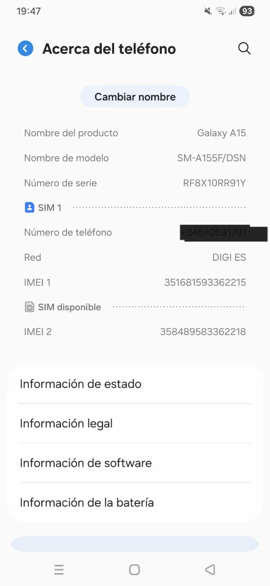 Móvil Samsung A15 afbeelding 4