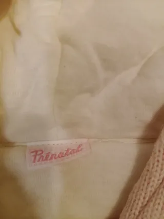 Saco bebé rosa con capucha