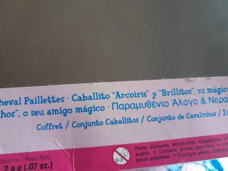Solidario: Caballito arcoiris y brillitos antiguo
