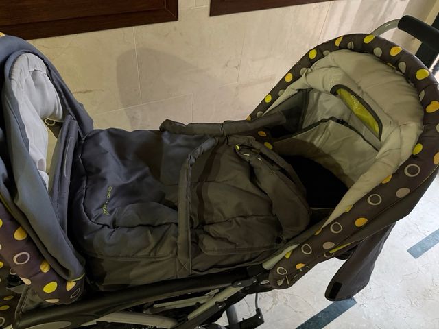 Carro gemelar Chic4baby con portabebe