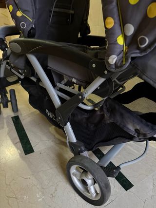 Carro gemelar Chic4baby con portabebe