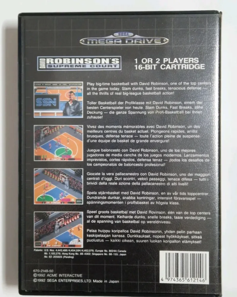 David Robinson Supreme Court Sega Mega Drive afbeelding 2