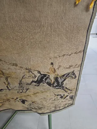 Tapiz antiguo ecuestre