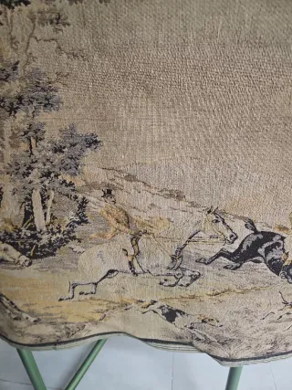 Tapiz antiguo ecuestre