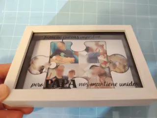 Marco Puzzle Papá Fotos Familia