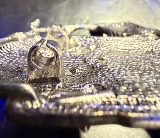 Fibbia cintura scheletro motociclista