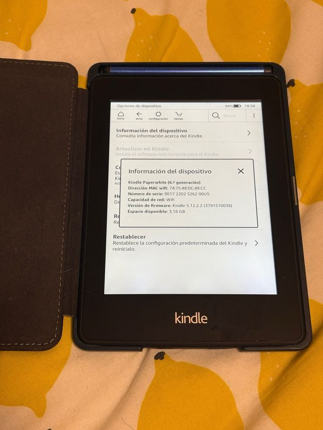 Kindle Paperwhite 6ª Gen. Negro